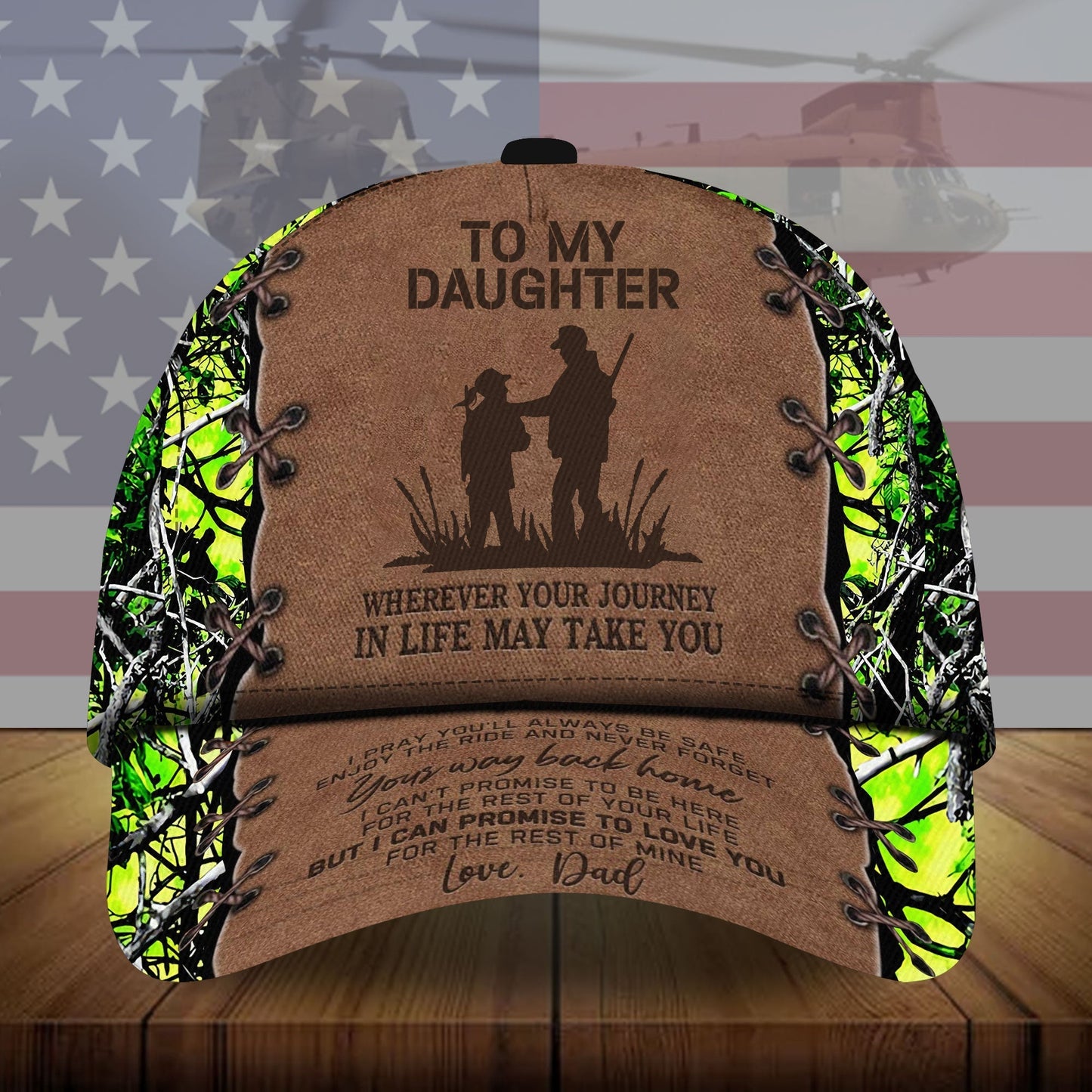 To My Daughter Personalized Camo Deer Hunting Gift Classic Cap For Festivals Vacations Outdoor Fun And Daily Comfort