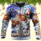 Christmas Reindeer Gift Glow Hoodie For Holiday Parties Weekend Outings And Cheerful Gift Giving