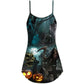 Halloween Ghost Dark Pumpkin Scary – Women's Summer Sleeveless V-Neck Camisole Dress