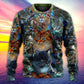 Colorful Cat Glass Sweater For Animal Inspired Style Events And Comfortable Daily Wear