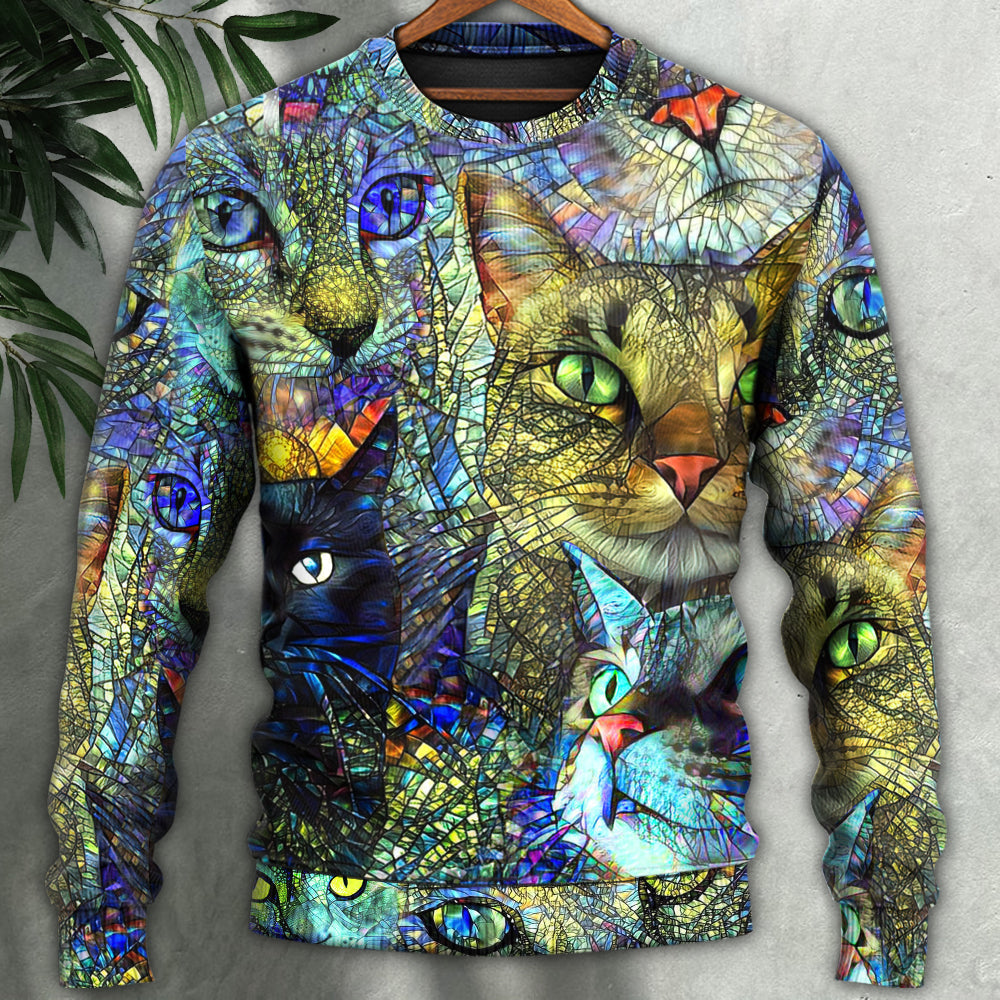 Colorful Cat Sweater For Animal Inspired Style Events And Comfortable Daily Wear
