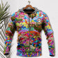 Hippie Psychedelic Mushroom Trippy Art - Hoodie