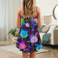 Space Cat Evolution Style V-Neck Sleeveless Cami Dress For Mythical Art Lovers And Relaxed Warm Weather Fashion