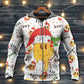 Hippie Christmas Groovy Santa Smile Face Hoodie For Seasonal Parties Casual Wear And Thoughtful Holiday Gifts