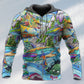 Hippie Colorful Shark Peace Hoodie For Beach Lovers Outdoor Activities And Thoughtful Gifts