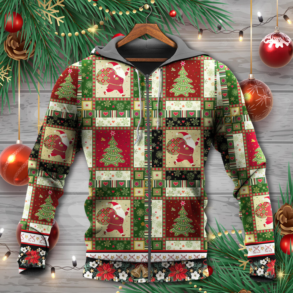 Christmas Santa Fir Tree Hoodie For Seasonal Parties Casual Wear And Thoughtful Holiday Gifts
