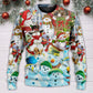 Snowman Happy Farm Holiday Christmas Sweater For Winter Celebrations Family Events And Relaxed Seasonal Styling
