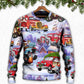 Santa Hot Rod Christmas Tree Sweater For Seasonal Parties Cozy Gatherings And Thoughtful Holiday Gifts