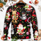 Christmas Joyful Santa Snowman Merry Xmas Sweater For Seasonal Parties Cozy Gatherings And Thoughtful Holiday Gifts