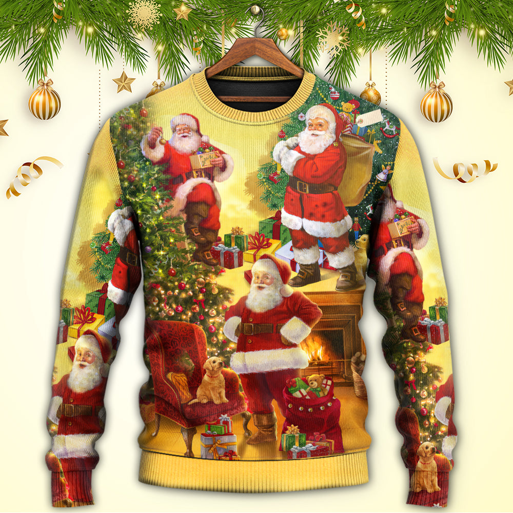 Christmas Santa Story Happy Xmas Sweater For Seasonal Parties Cozy Gatherings And Thoughtful Holiday Gifts