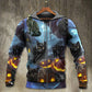 Black Dark Halloween Cat Night Hoodie For Spooky Season Events Everyday Wear And Gift Ideas