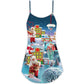Christmas Healthcare Heroes Santa – Women's Summer Sleeveless V-Neck Camisole Dress