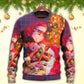 Christmas Santa Story Light Sweater For Holiday Parties Family Gatherings And Seasonal Gift Giving