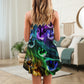 Bright Neon Cat Style V-Neck Sleeveless Cami Dress For Playful Summer Getaways And Thoughtful Gift Giving