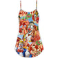 Clown Happy Snow Christmas Flowers V-Neck Sleeveless Cami Dress For Festive Events And Casual Summer Styling