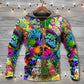 Hippie Alien Frog Peace Love Hoodie For Relaxed Streetwear Outdoor Gatherings And Travel