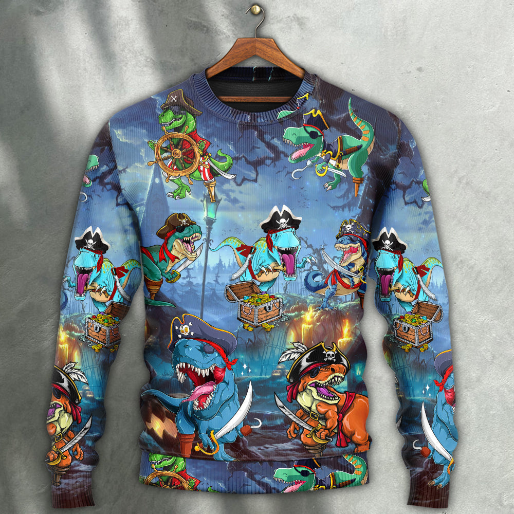 Halloween Pirate Dinosaur Fantasy Sweater For Halloween Events Weekend Outings And Creative Gift Giving