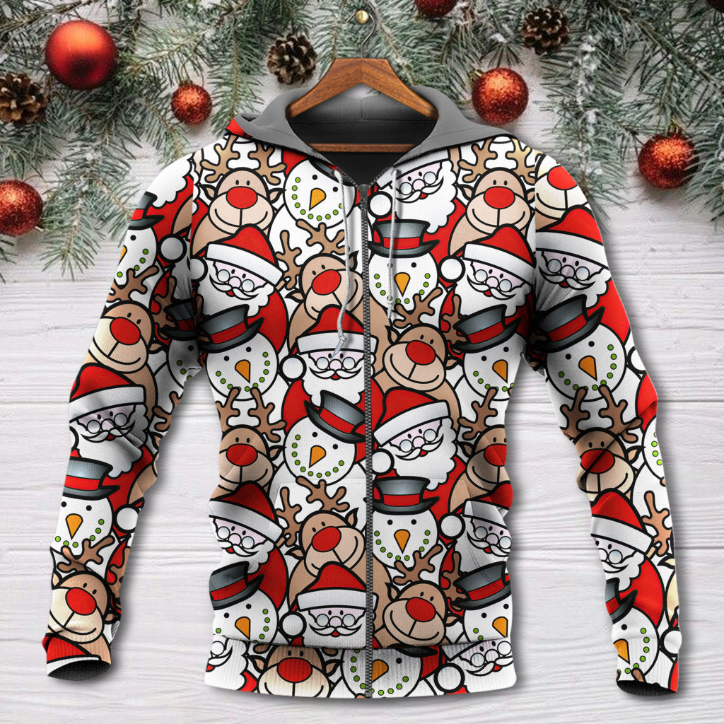 Cute Funny Christmas Santa Reindeer Hoodie For Christmas Gatherings Outdoor Trips And Relaxed Seasonal Style