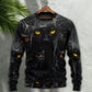 Halloween Black Cat In The Dark Sweater For Bold Streetwear Travel And Relaxed Everyday Styling