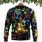 Christmas Cocktail Neon Sweater For Festive Family Events Casual Wear And Holiday Gift Giving