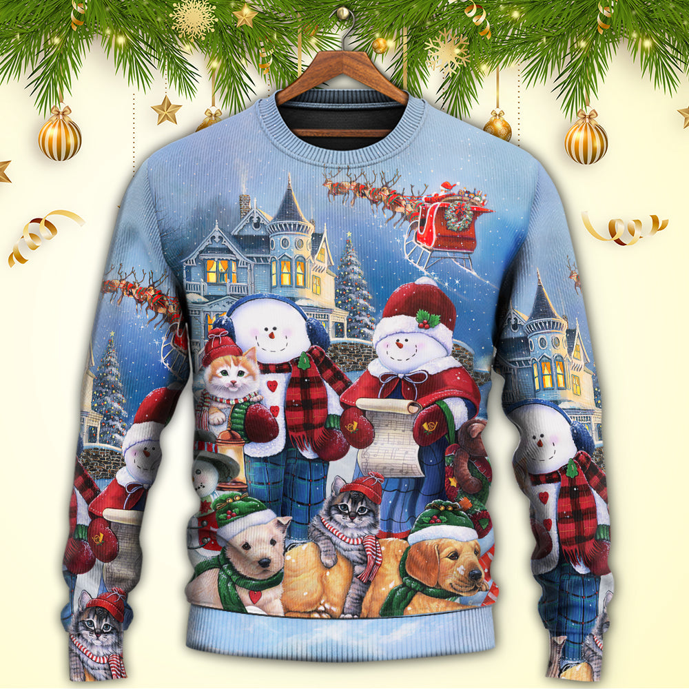 Christmas Family Snowman Happy Xmas Sweater For Festive Events Weekend Outings And Comfortable Winter Style
