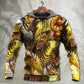 Gold Fantasy Dragon Skull Hoodie For Bold Streetwear Seasonal Events And Comfortable Layering