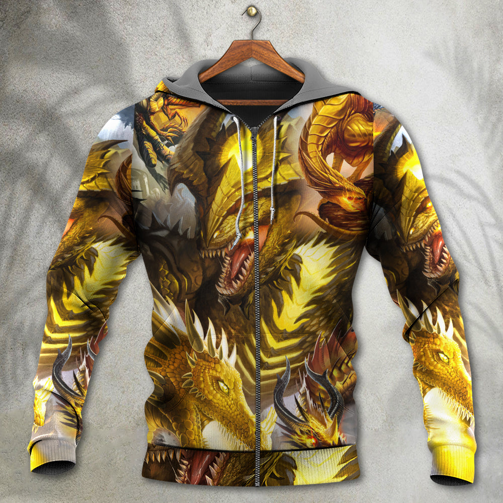 Gold Fantasy Dragon Skull Hoodie For Bold Streetwear Seasonal Events And Comfortable Layering