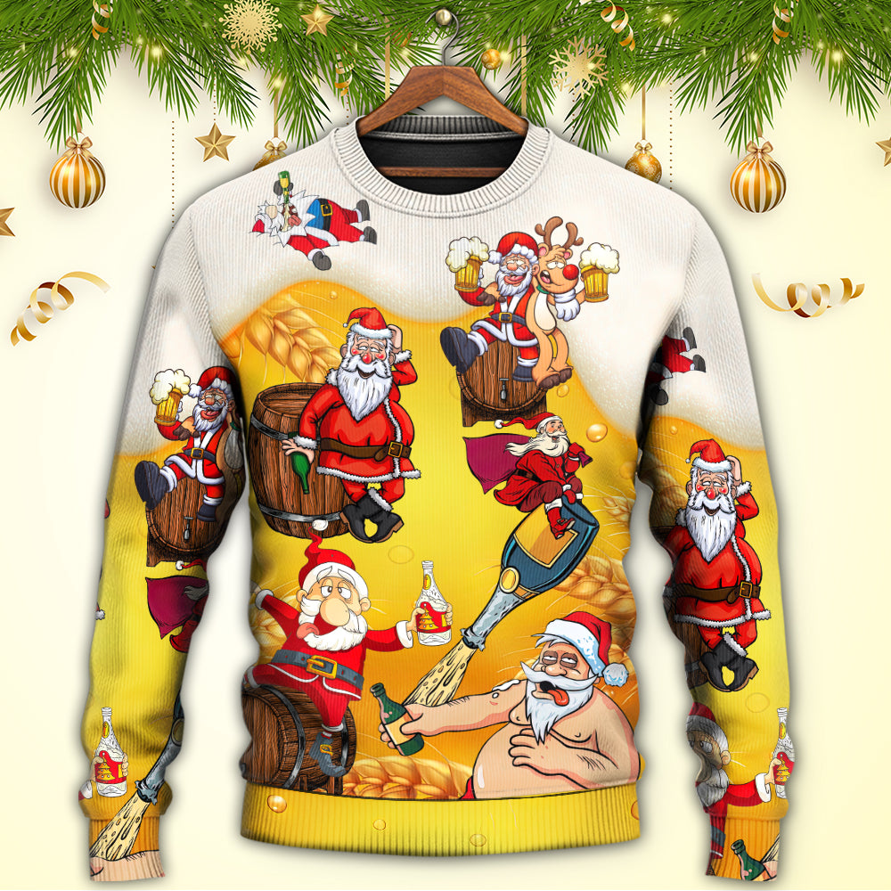 Christmas Santa Holiday Fun Sweater For Winter Celebrations Family Events And Relaxed Seasonal Styling