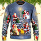 Christmas Santa Holiday Lights Xmas Tree Sweater For Holiday Parties Family Gatherings And Seasonal Gift Giving