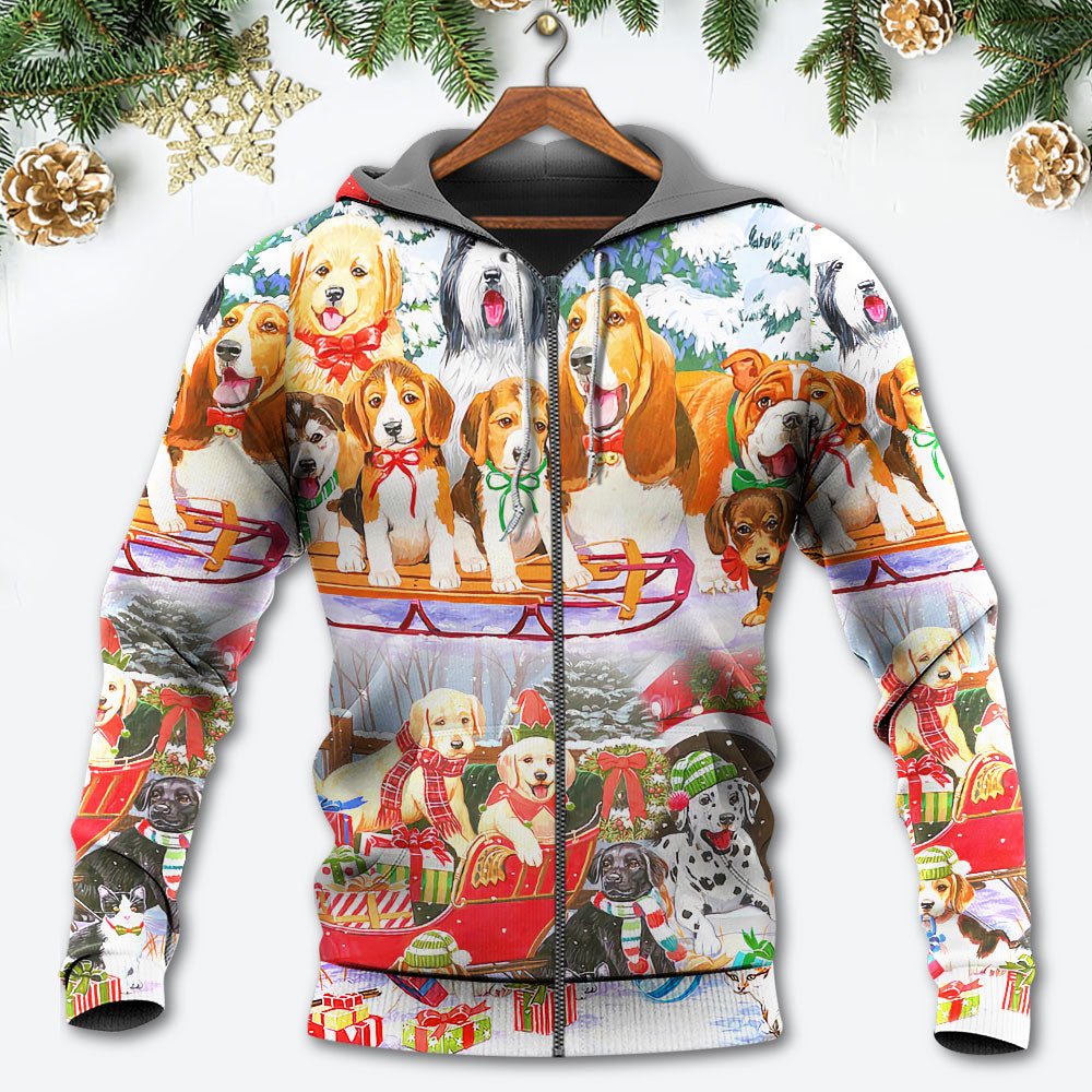 Dog Snowman Tree Christmas Hoodie For Holiday Gatherings Winter Travel And Seasonal Gifting
