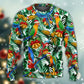 Parrot Xmas Tropical Leaf Sweater For Family Gatherings Winter Travel And Everyday Seasonal Comfort