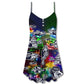 Fishing Merry Christmas Vibe V-Neck Sleeveless Cami Dress For Festive Events And Casual Summer Styling