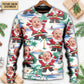 Christmas Santa Summer Beach Custom Sweater For Holiday Travel Winter Outings And Cheerful Gift Giving