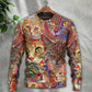 Colorful Cat Sweater For Distinctive Animal Artwork Holidays And Thoughtful Gifts