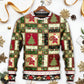 Christmas Santa And Fir Tree Sweater For Holiday Travel Winter Outings And Cheerful Gift Giving