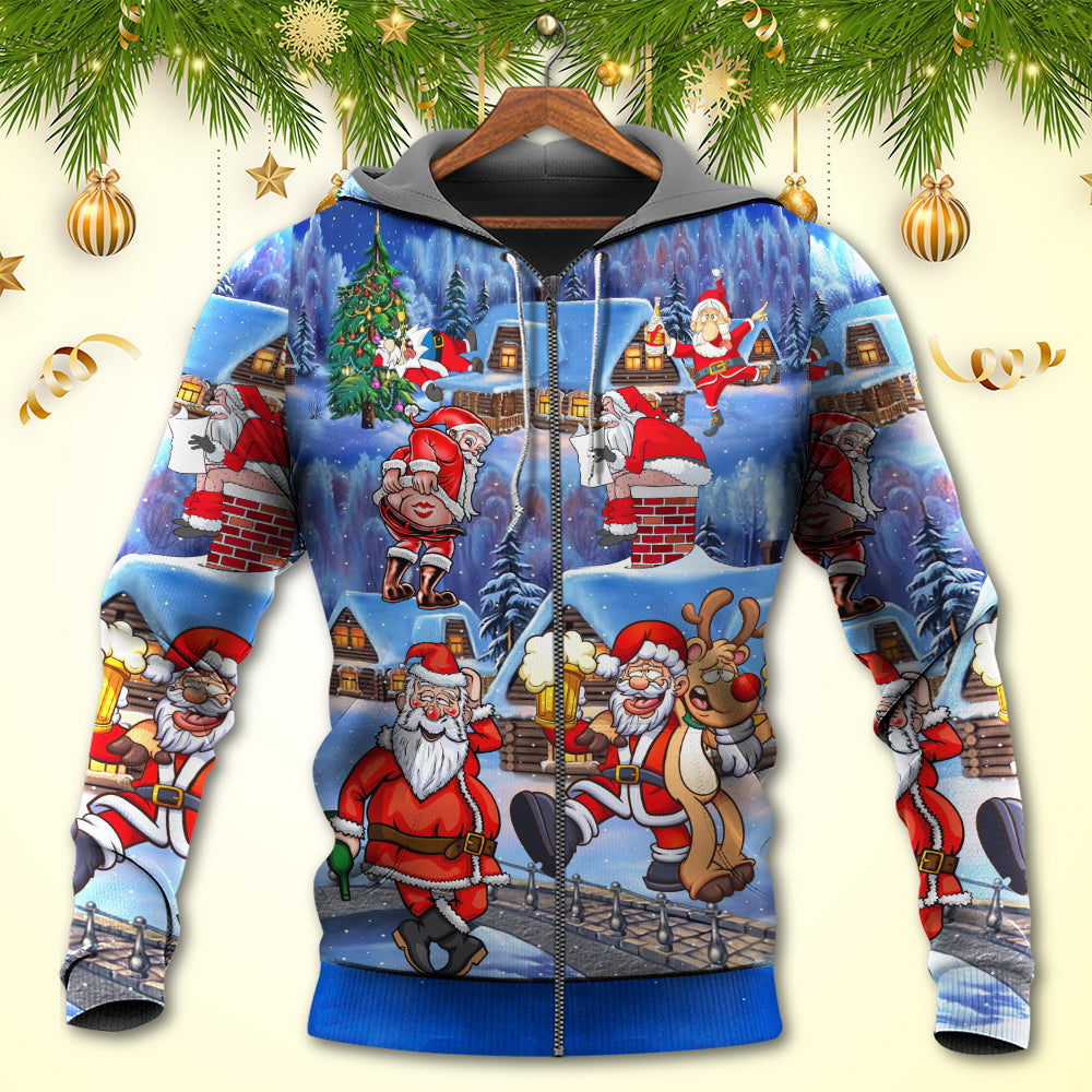 Christmas Santa Beer Joy Hoodie For Holiday Vacations Winter Events And Everyday Comfort