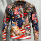Cat Independence Day Fireworks Sweater For Animal Inspired Style Events And Comfortable Daily Wear
