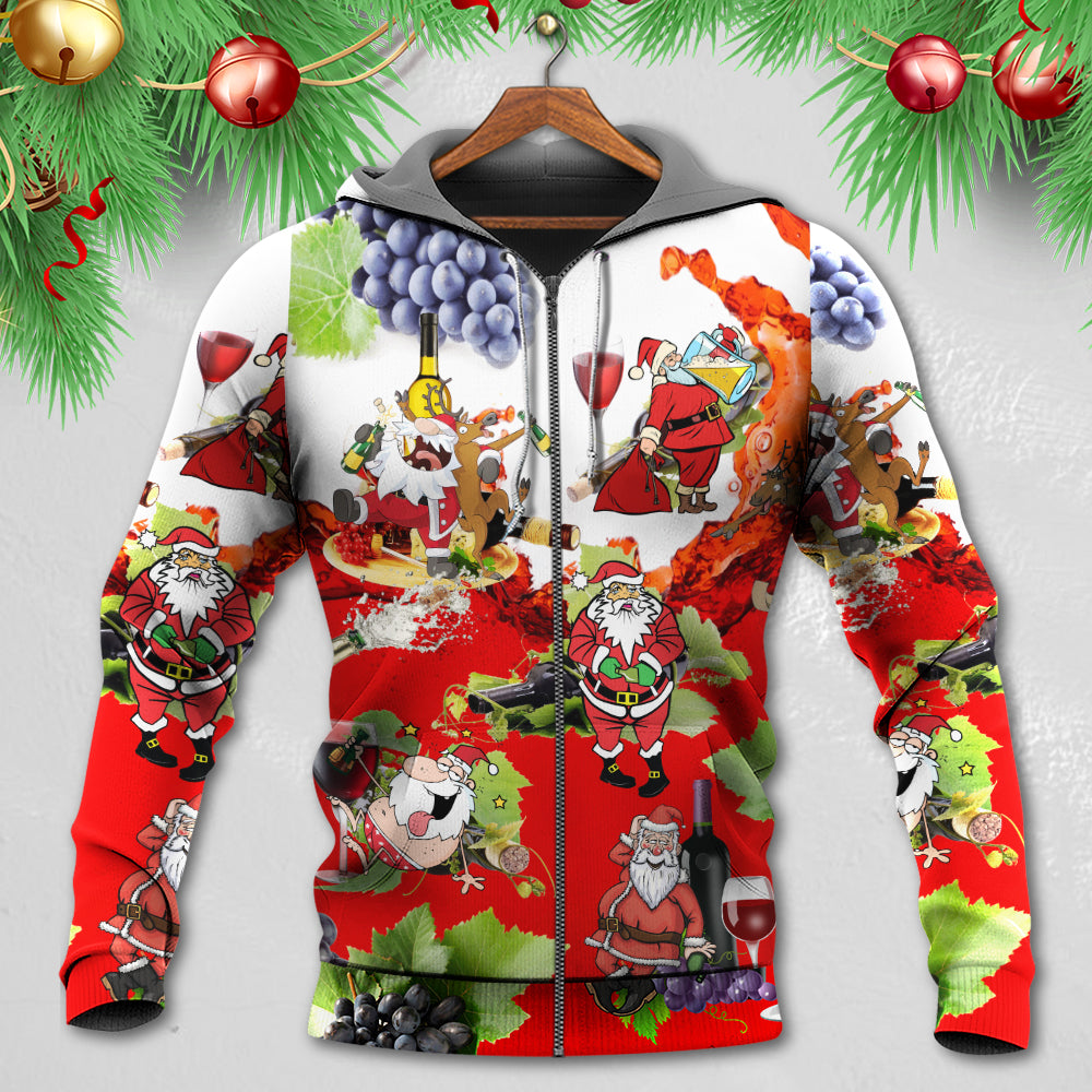 Santa Holiday Party Fun Hoodie For Festive Streetwear Winter Outings And Christmas Celebrations