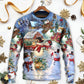 Christmas Snowman Happy Couple Sweater For Family Gatherings Winter Travel And Everyday Seasonal Comfort