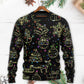 Christmas Neon Light Starry Night Sweater For Holiday Travel Winter Outings And Cheerful Gift Giving