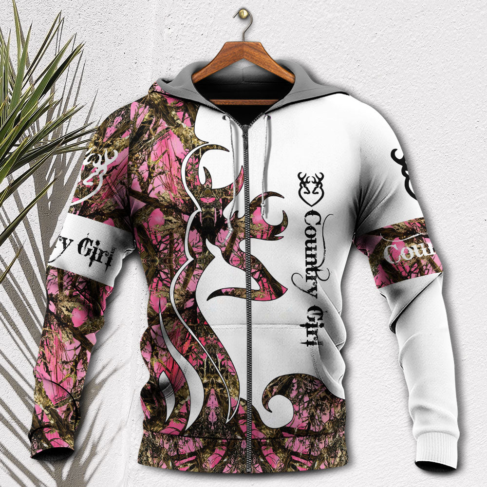 Pink Hunting Country Girl Camo Hoodie For Hunting Enthusiasts Daily Wear And Weekend Adventures