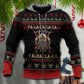 Black Red Viking Valhalla Christmas Hoodie For Festive Days Casual Adventures And Thoughtful Seasonal Gifting
