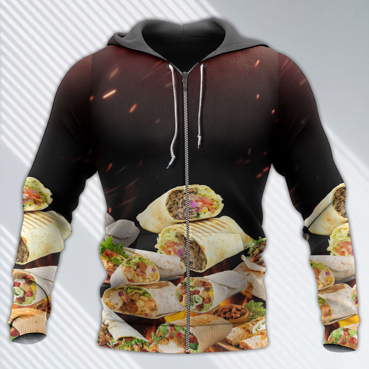 Burritos Fast Food Lover Hoodie For Relaxed Streetwear Weekend Travel And Everyday Style