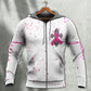 Pink Breast Cancer Awareness Ribbon Message Hoodie For Supportive Everyday Style Seasonal Events And Gifting