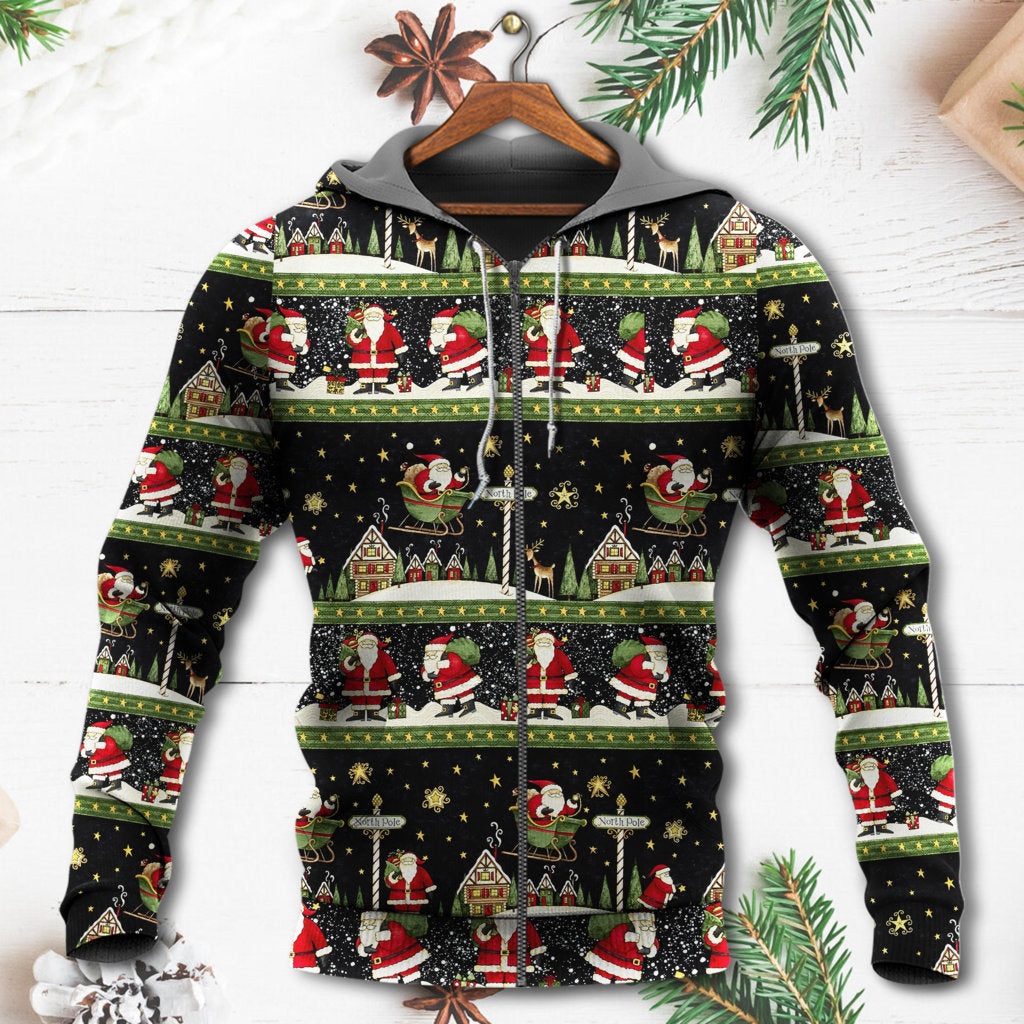 Santa Big Christmas Night Hoodie For Festive Family Moments Winter Wear And Holiday Gift Ideas
