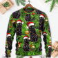 Black Cat Christmas Merry Xmas Sweater For Festive Family Events Casual Wear And Holiday Gift Giving