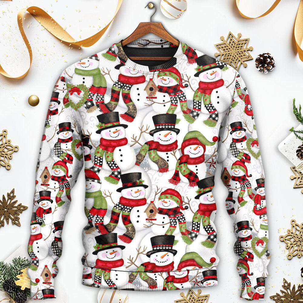 Christmas Snowman Family Happy Holiday Sweater For Festive Events Weekend Outings And Comfortable Winter Style
