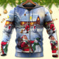Christmas Santa Love Snowman Village Gift Hoodie For Festive Celebrations Seasonal Trips And Relaxed Winter Wear