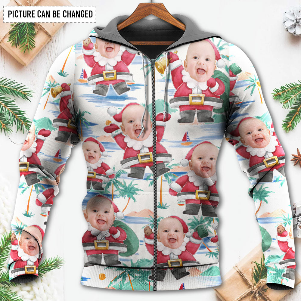 Christmas Santa Summer Beach Hoodie For Festive Days Casual Adventures And Thoughtful Seasonal Gifting