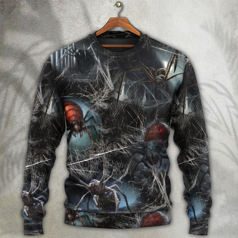 Halloween Spider Dark Fantasy Sweater For Alternative Outfits Seasonal Events And Everyday Comfort